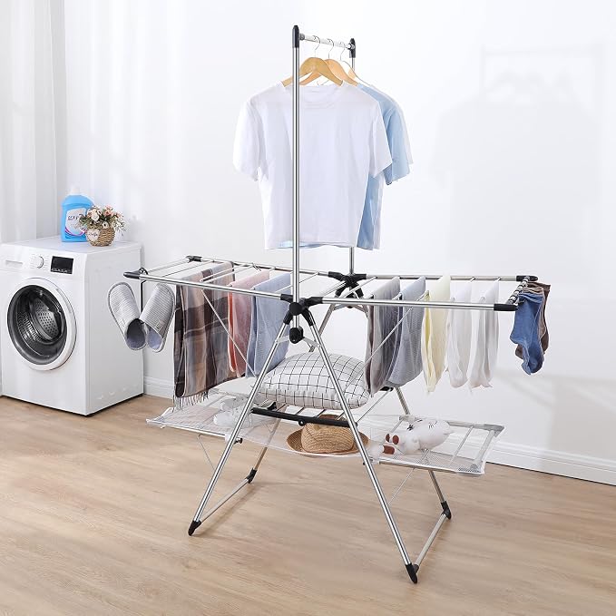 APEXCHASER Clothes Drying Rack, Foldable 2-Level Drying Racks - Image 6