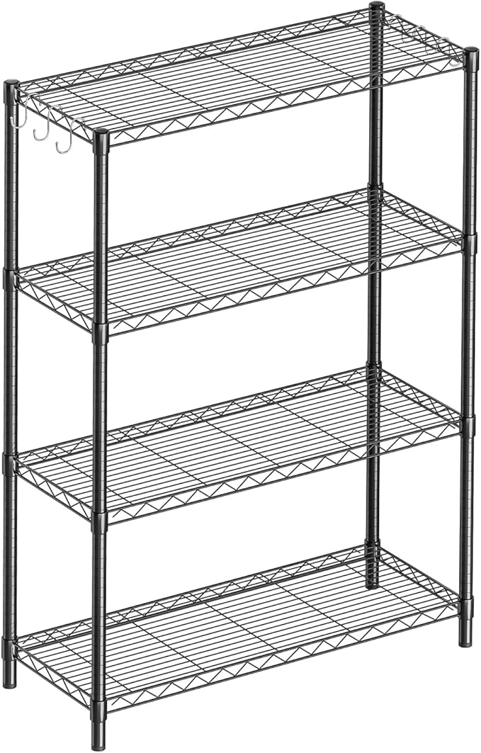4-Shelf Adjustable Metal Shelf Wire Shelving Unit Storage Rack Display Shelf by GuanRiver
