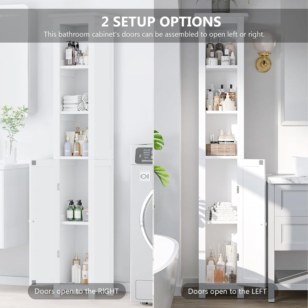 11.81'' Wide Narrow Bathroom Storage Cabinet-Slim Tall Bathroom Stora...