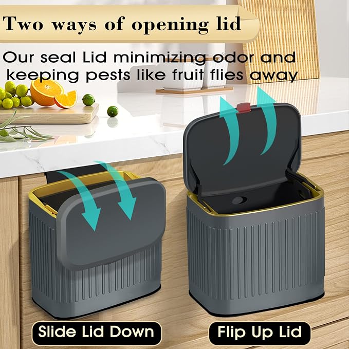 GloDeals Compost Bin, Detachable and Countertop Bin, 4 Liter / 1.06 Gallon - Image 3
