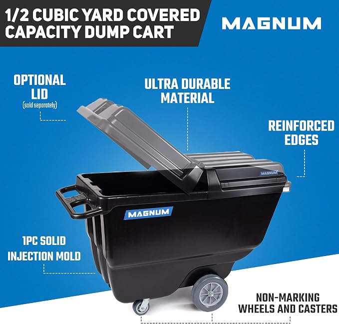 Tilt Truck, 1/2 Cu. Yd. Capacity Dump Cart - Image 2