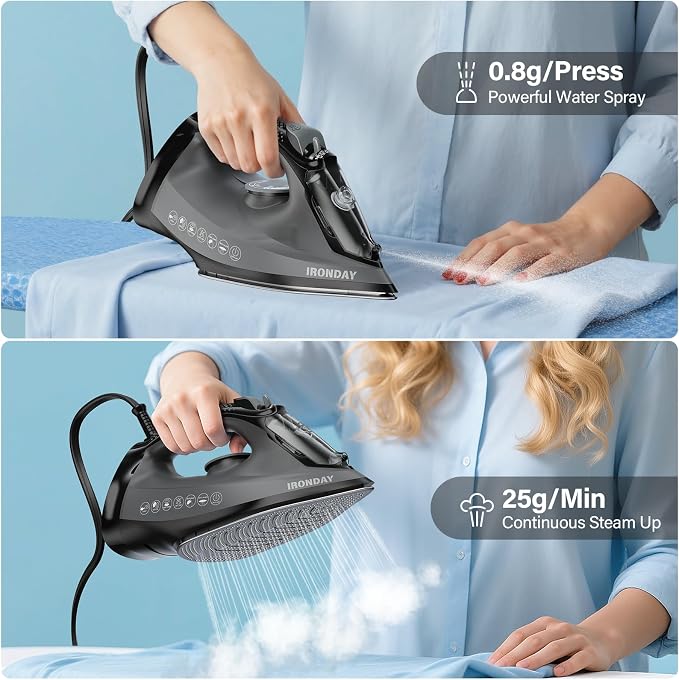 Steam Iron for Clothes, 1800W - Image 3
