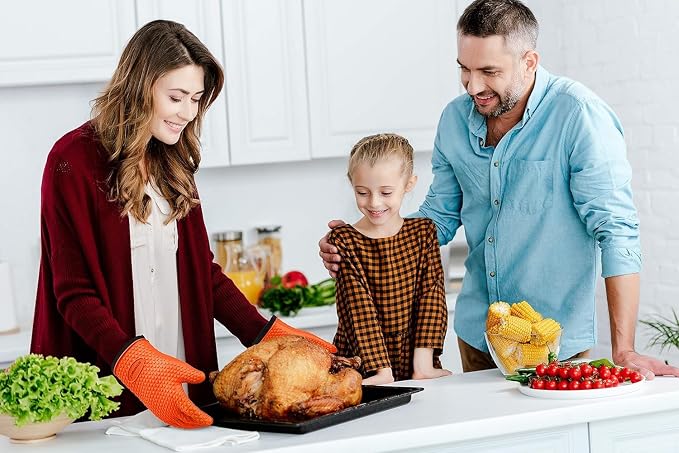 KITCHEN PERFECTION S Silicone Smoker Oven Gloves -Extreme Heat Resistant BBQ - Image 5