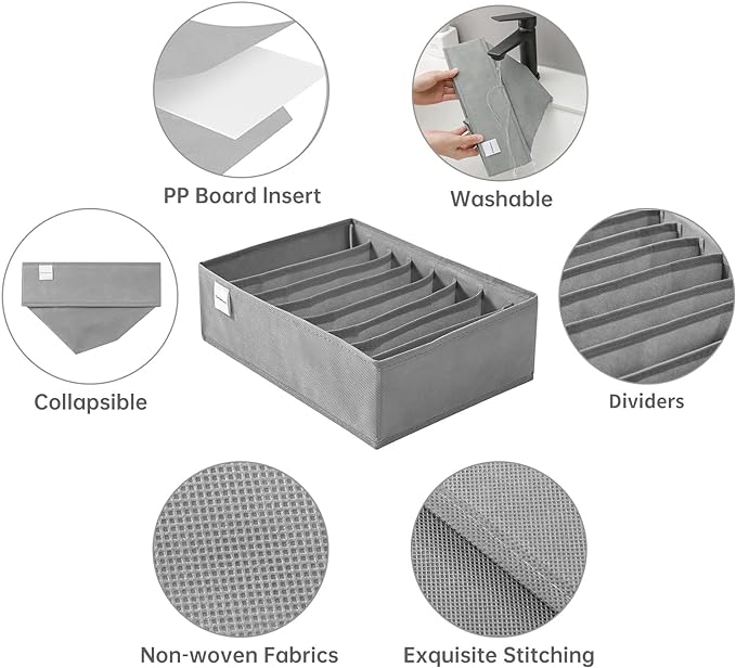 4 Packs T-shirt Drawer Organizers - Image 5