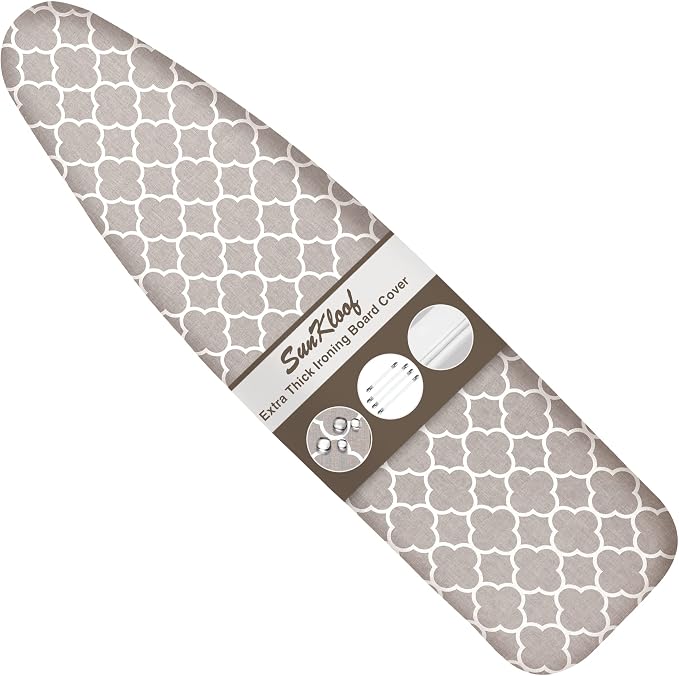 Extra Thick Ironing Board Cover and Pad, Resist Scorching and Staining by SUNKLOOF