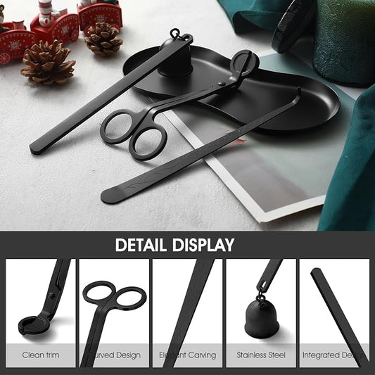 PATOISE 3 in 1 Candle Accessory Set, Candle Wick Trimmer Cutter, Candle Snuffer - Image 2