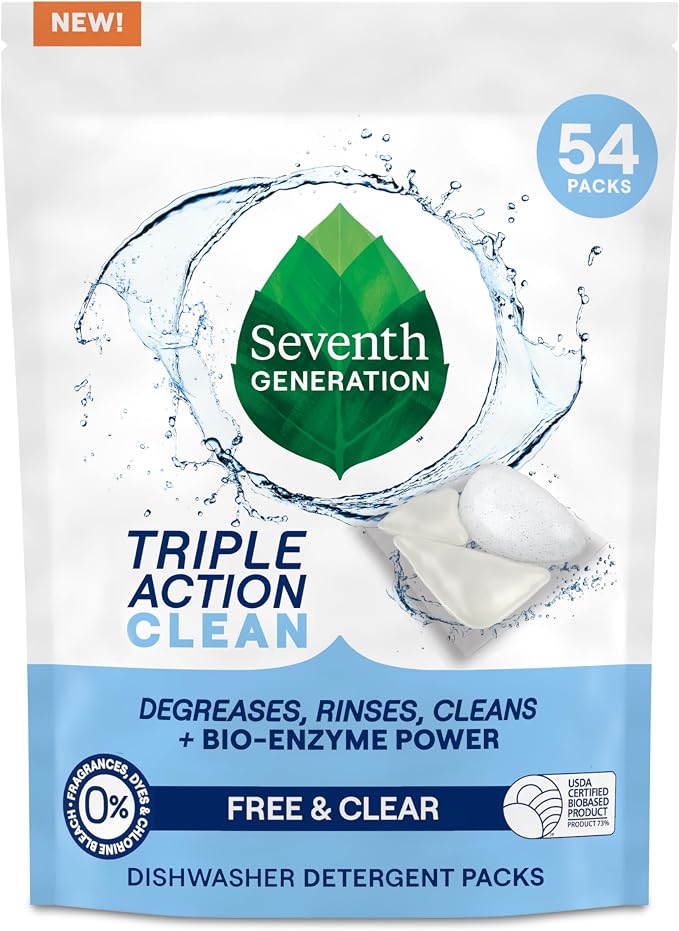 Seventh Generation Triple Action Clean Automatic Dishwasher Detergent Packs by SeventhGeneration
