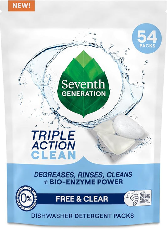 Seventh Generation Triple Action Clean Automatic Dishwasher Detergent Packs by SeventhGeneration