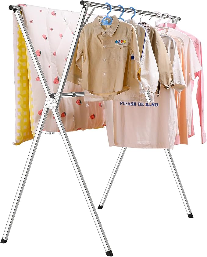 funest Drying Rack Clothing, 79 Inches Adjustble & Foldable Laundry Drying Rack - Image 8