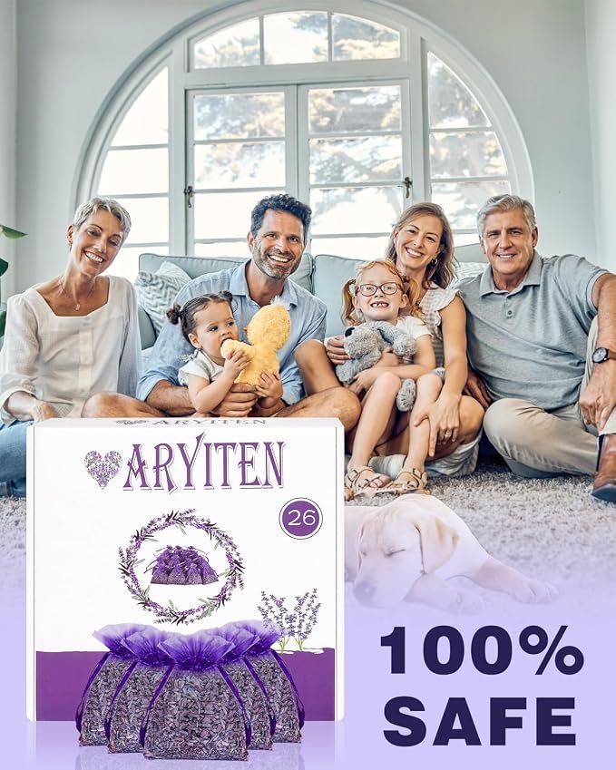 20 Pack Lavender Sachet Bags, 100% Natural French Dried Lavender Sachets - Image 6