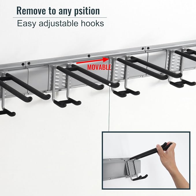Wall Mount Tool Storage Rack, Garage Organization, Heavy Duty Garage Storage - Image 3