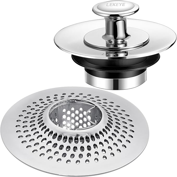 LEKEYE Shower Drain Hair Catcher | Bathtub Stopper/Strainer Stainless Steel by LEKEYE