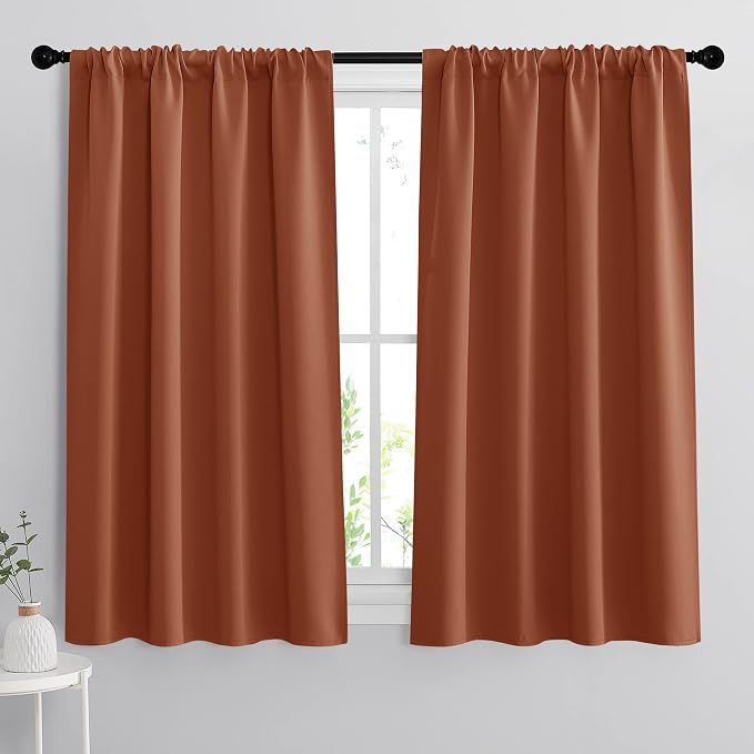 RYB HOME Small Window Curtains for Kitchen, Thermal Insulated Privacy Shades by RYBHOME