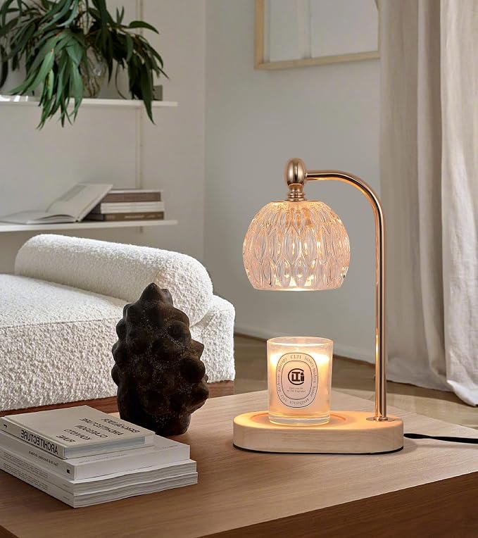 Candle Warmer Lamp with Timer and Dimmer, Flameless Electric Wax Melt Warmer - Image 8