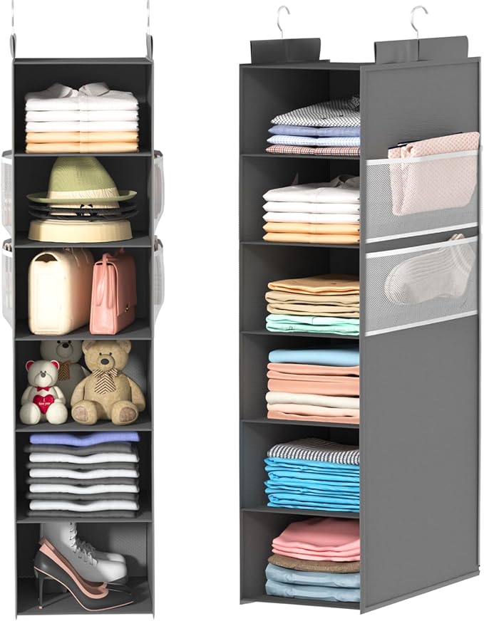 Extra Deep Hanging Closet Organizer by ALLTIDYUP