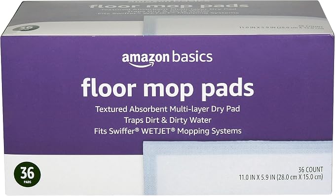 Amazon Basics Floor Mopping Pads, Fits Swiffer WetJet Mopping Systems by AmazonBasics