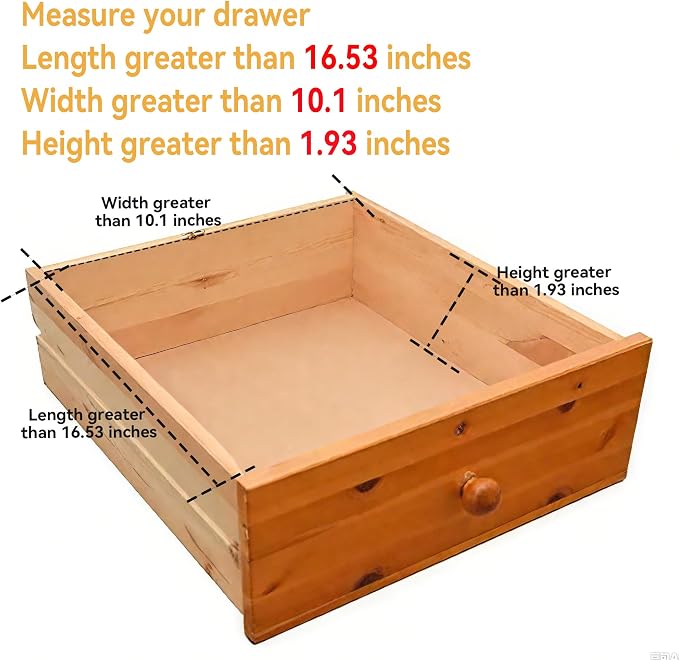 Yofidra Pure Bamboo Silverware Drawer Organizer: 16.53" Lx10 Wx1.93 H Large - Image 9