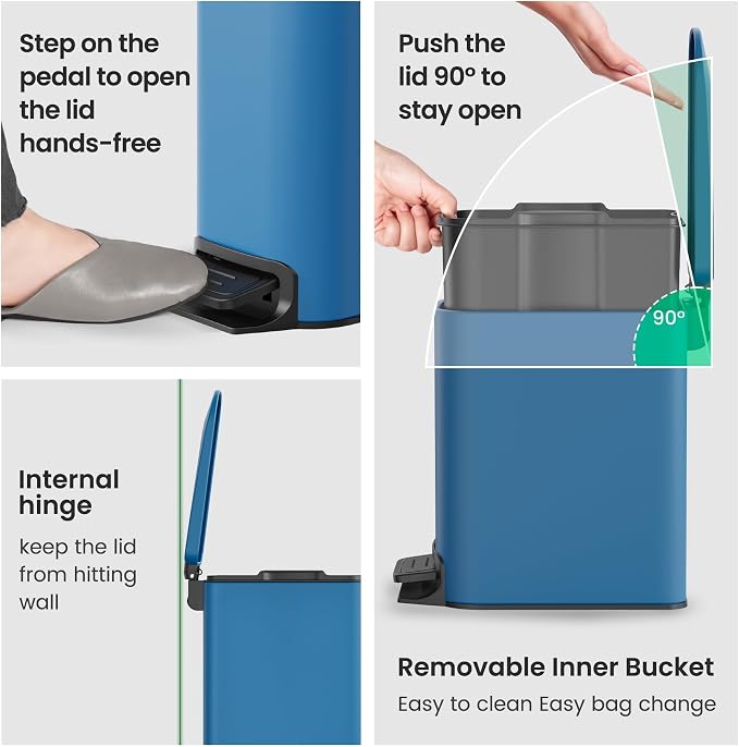 Cesun Small Bathroom Trash Can - Image 6