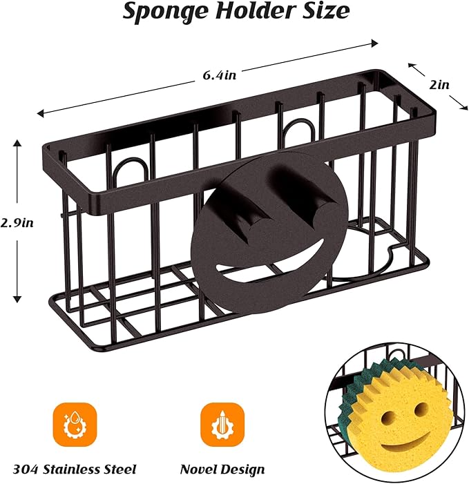 Sponge Holder Smiley Face, Sink Caddy, Sink Organizer - Image 2