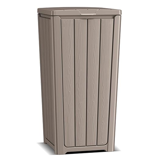 EasyUp Outdoor Trash Can with Lid, Waterproof and Sunscreen Resin Garbage Cans by EASYUP