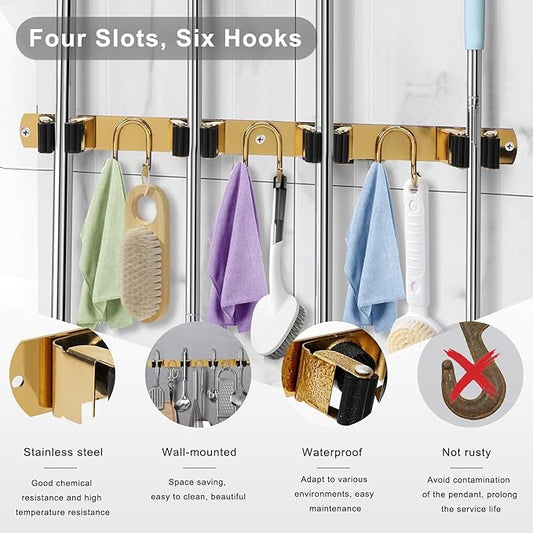 Mop Broom Holder Wall Mount - Image 2