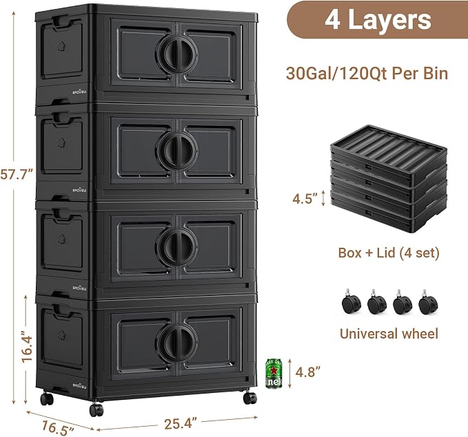 BROVIEW 480Qt Lockable Stackable Storage Bins - Image 2