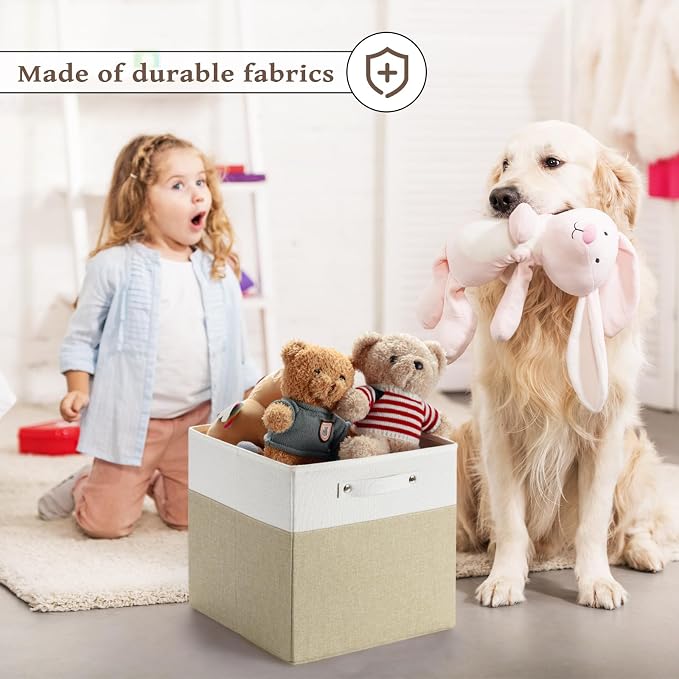 13 x 13 Inch Fine Linen Storage Bins - Image 2