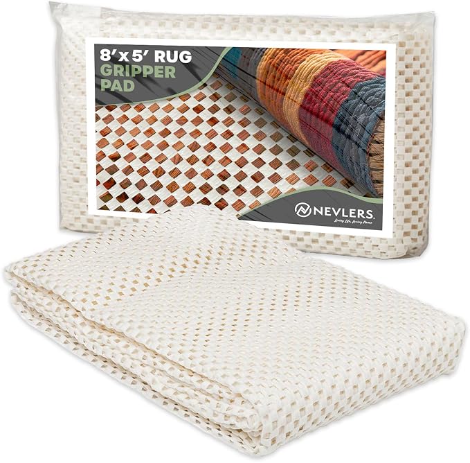 Nevlers 5'x8' White Anti Skid Rug Gripper by Nevlers