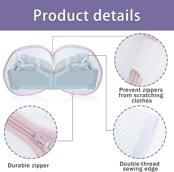 Shappy 6 Pieces Bra Washing Bag - Image 4