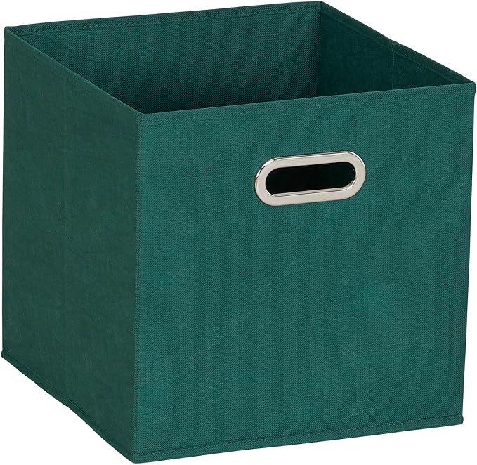 Household Essentials 6 ct Open Fabric Cube Storage Bins, Forest Green - Image 5