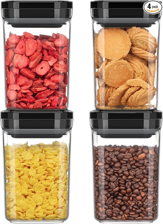 MR.SIGA 4 Pack Airtight Food Storage Container Set, BPA Free Kitchen Pantry by MRSIGA