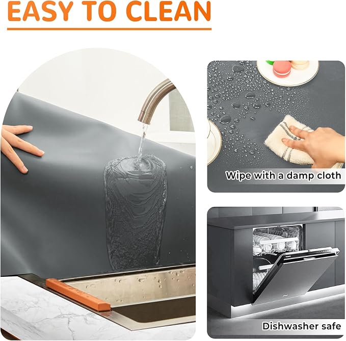 Warome Silicone Mat, Nonslip Heat Resistant Mat, Extra Large Kitchen Counter Mat - Image 7