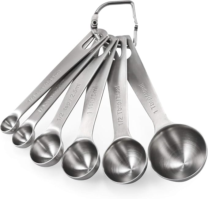 Measuring Spoons: U-Taste 18/8 Stainless Steel Measuring Spoons Set of 6 Piece: by U-Taste