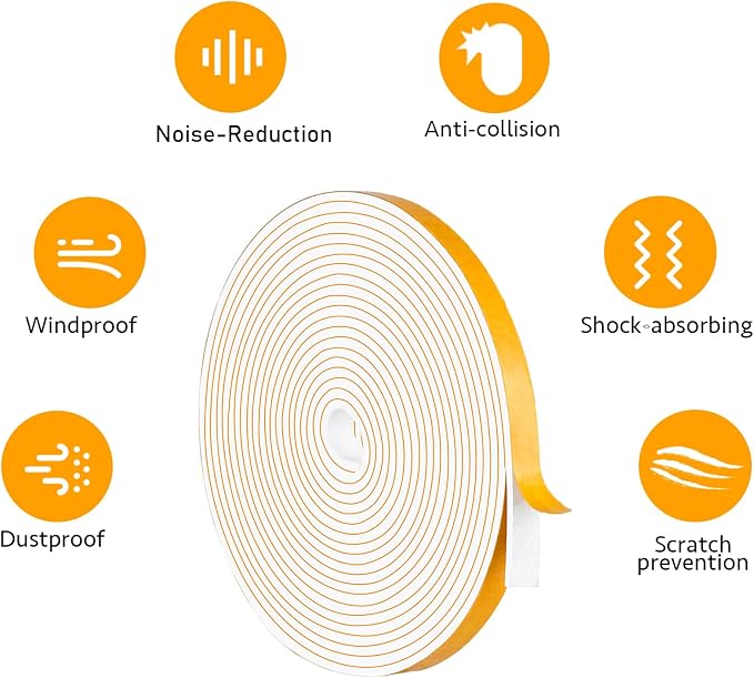 Weather Stripping Door Seal Strip, High Density Foam Sealing Strip, Door Seal - Image 4