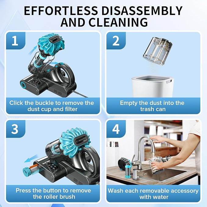 Belife M8 Mattress Vacuum Cleaner, 18Kpa 550W Bed Cleaner - Image 8
