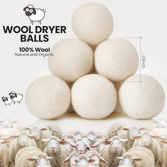 Kenning 26 Pieces Wool Dryer Balls Set, 24 Reusable Dryer Balls - Image 2
