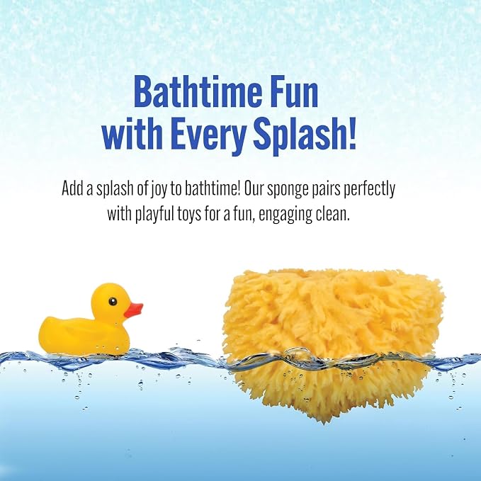 Baby Buddy Absorbent Natural Bath Sponge, Soft Exfoliating Grass Sponge - Image 3