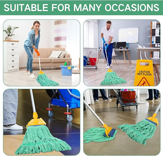 Lallisa 10 Pcs Commercial Mop Head Replacement Tube Microfiber Mop Heads - Image 6