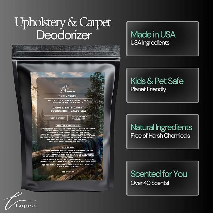 Cabin Vibes Carpet Freshener Powder Refill 36 oz | Powerful Odor Eliminator - Image 5