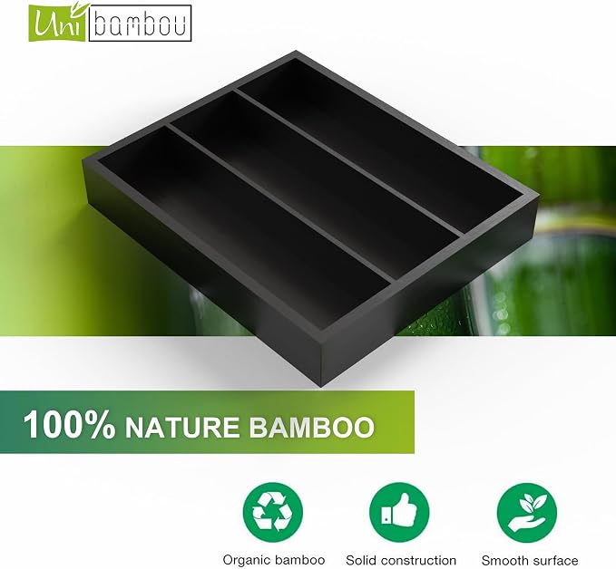 Bamboo Utensil Drawer Organizer, Kitchen Drawer Organizer - Image 6