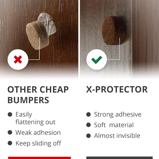 Cabinet Door Bumpers X-Protector 100 PCS – Small Felt Pads 3/8” – Ideal Brown - Image 3