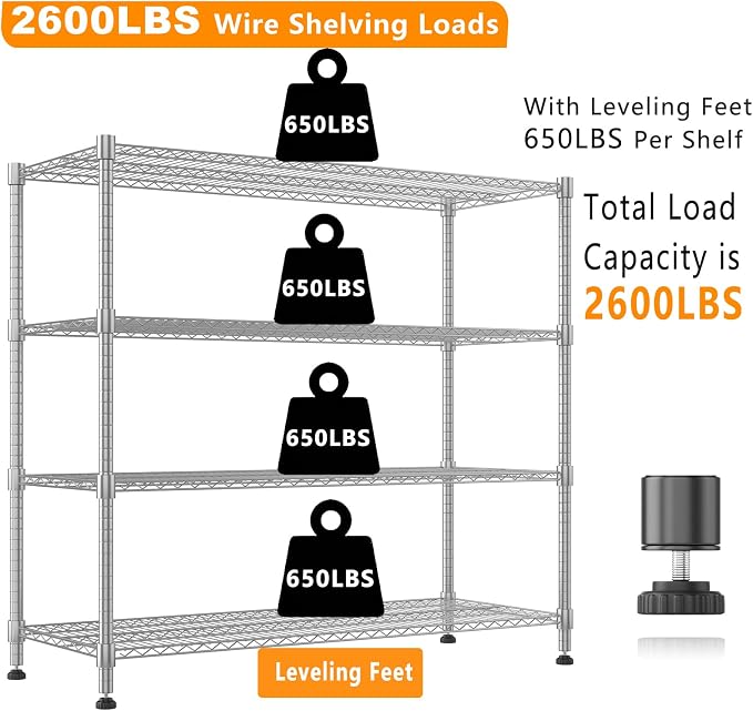 Himimi 4 Tier Wire Shelving