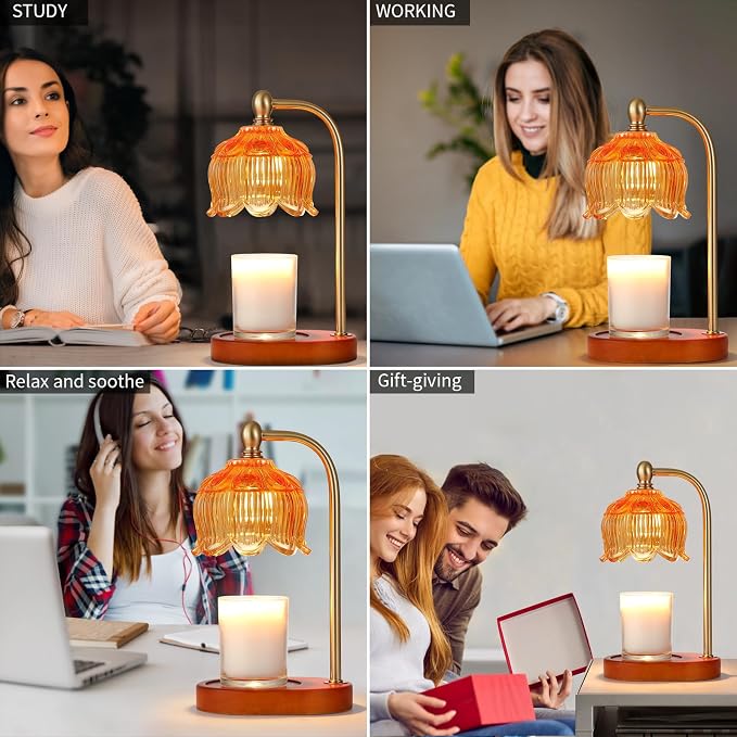 Candle Warmer Lamp with Timer and Dimmer, Electric Amber Light Gifts - Image 5