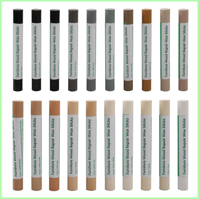 Furniture Markers Touch Up, 20 Colors Wood Filler Sticks, Wood Wax Crayons - Image 8