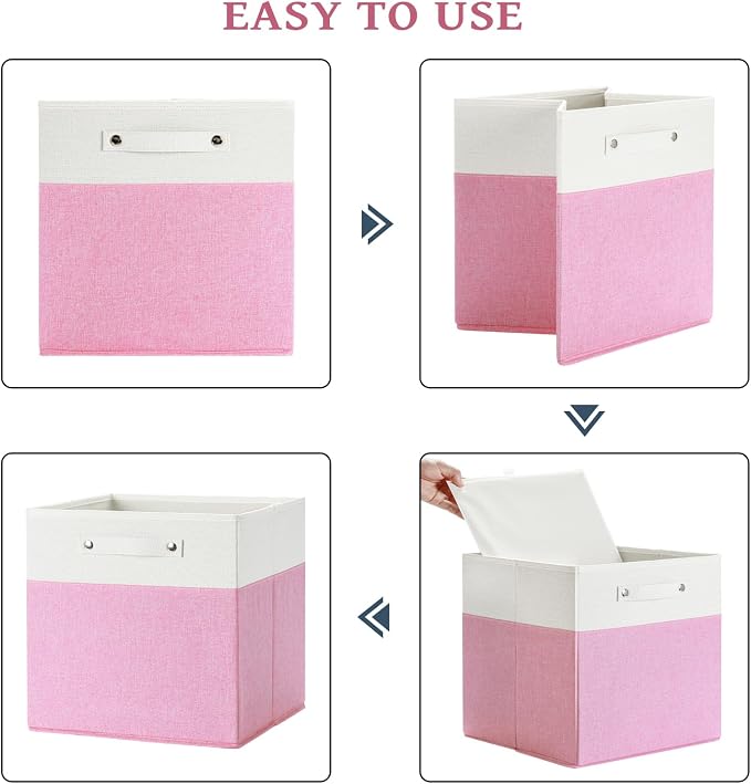 13 x 13 Inch Fine Linen Storage Bins - Image 4