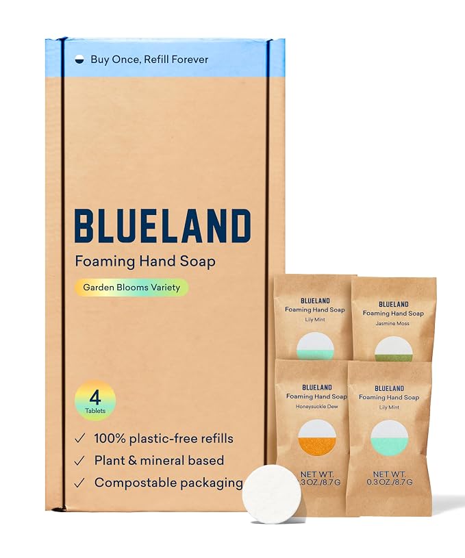 BLUELAND Foaming Hand Soap Refill Tablets, Garden Blooms Variety Scents by BLUELAND