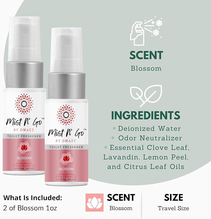Mist N’ Go by Omaze Travel Bathroom Spray - Image 2