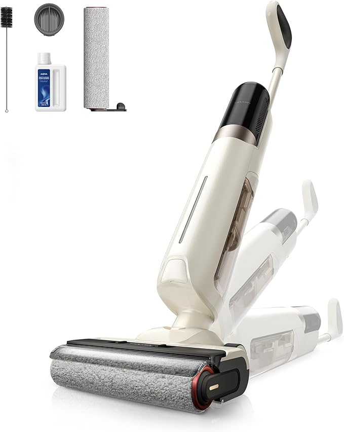 Mova K30 Wet Dry Vacuum Cleaner, 180° Lie-Flat Reach Smart Vacuum Mop, 140°F by MOVA