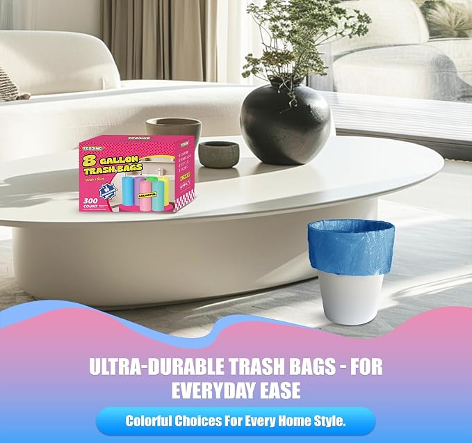 300 Count 8 Gallon Trash Bags - Image 5