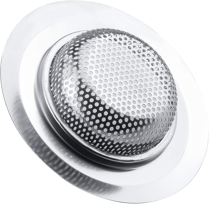 2 Pcs Kitchen Sink Strainer, Stainless Steel Drain Cover, Large Wide Rim 4.5" - Image 8